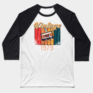 41th Birthday 41 Years Old 41th Vintage Retro cassette Mixtape Music Cassette 1979 Birthday Baseball T-Shirt